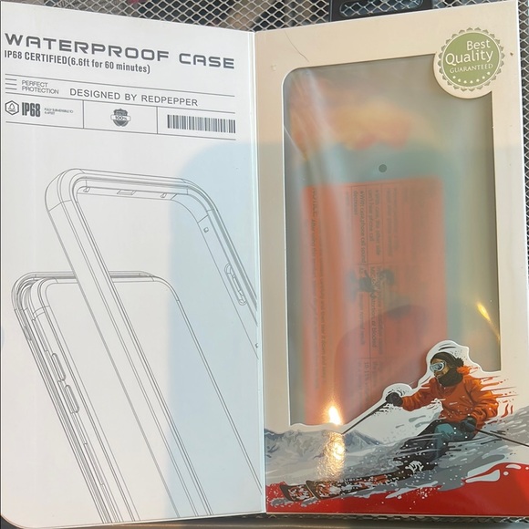 White Waterproof Phone Case - Picture 2 of 3